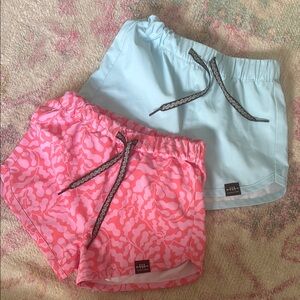 Pink and Blue Athletic Shorts with Elastic Waistbands F4A 2 pairs